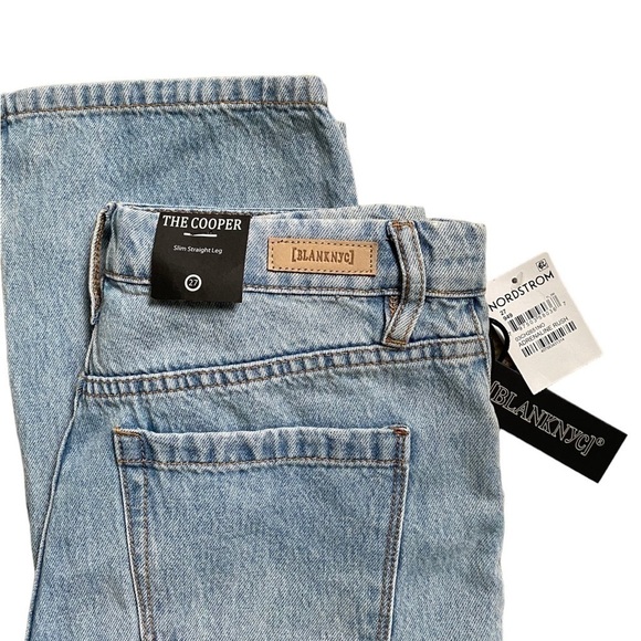 Blank NYC New Women’s 27 The Cooper Slim Straight Leg Hi Rise Side Slit Jean NWT - Picture 3 of 10